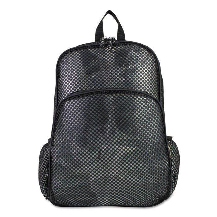Mesh Backpack, 12 x 5 1/2 x 17 1/2, Black
