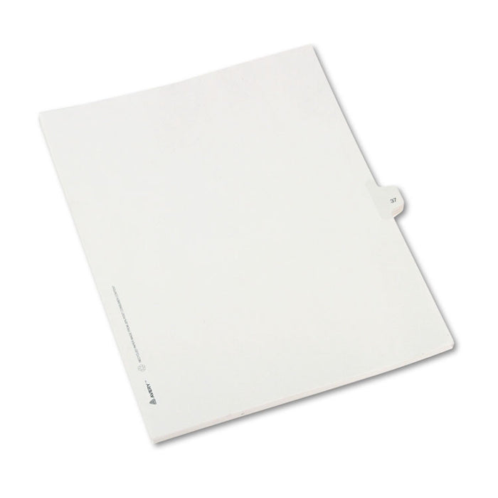 Preprinted Legal Exhibit Side Tab Index Dividers, Allstate Style, 10-Tab, 37, 11 x 8.5, White, 25/Pack