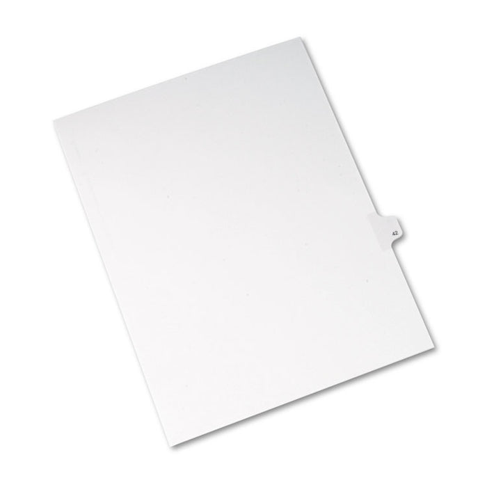 Preprinted Legal Exhibit Side Tab Index Dividers, Allstate Style, 10-Tab, 42, 11 x 8.5, White, 25/Pack