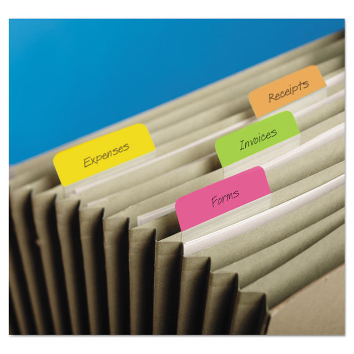 2" Angled Tabs, 1/5-Cut Tabs, Assorted Brights, 2" Wide, 24/Pack