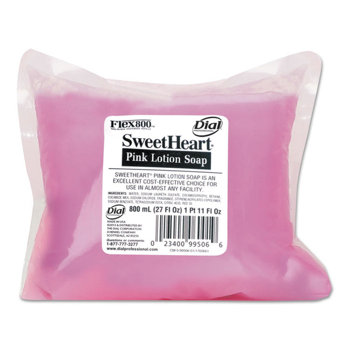Sweetheart Pink Soap for Dial 800 mL Dispenser, Fruity Floral, 800 mL, 12/Carton