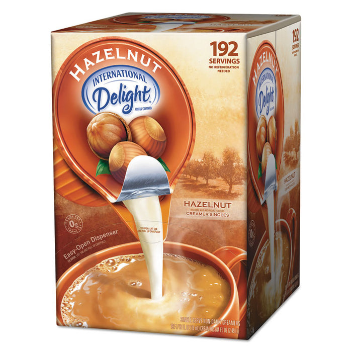 Flavored Liquid Non-Dairy Coffee Creamer, Hazelnut, 0.4375 oz Cups, 192 Cups/CT