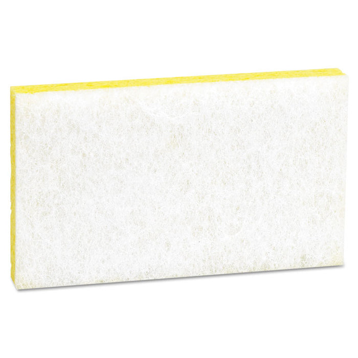 Light-Duty Scrubbing Sponge, #63, 3.5 x 5.63, Yellow/White, 20/Carton