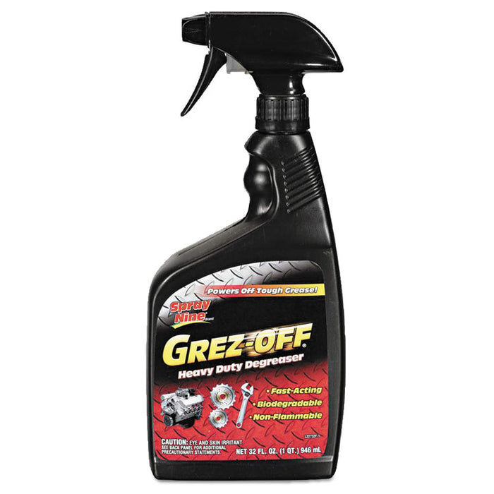 Grez-off Heavy-Duty Degreaser, 32oz Spray Bottle, 12/Carton