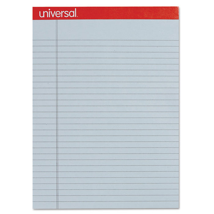 Colored Perforated Ruled Writing Pads, Wide/Legal Rule, 50 Blue 8.5 x 11 Sheets, Dozen