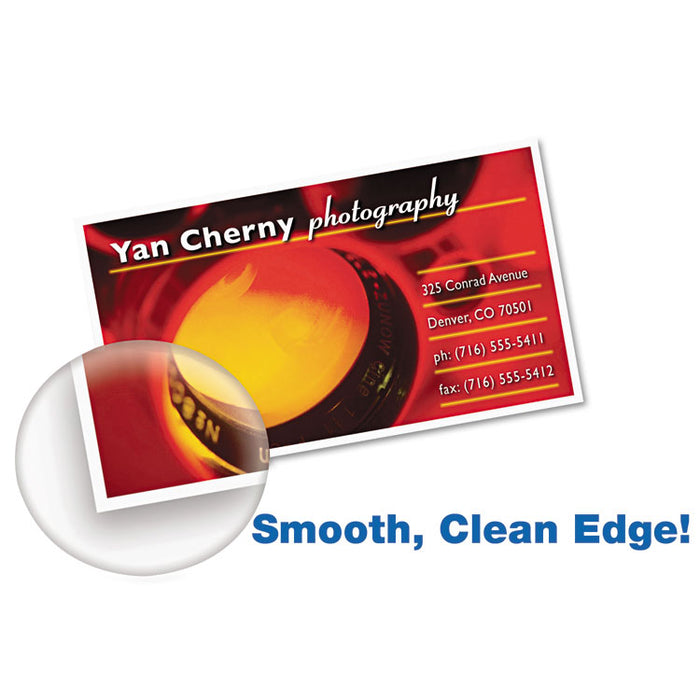 True Print Clean Edge Business Cards, Inkjet, 2 x 3.5, White, 200 Cards, 10 Cards/Sheet, 20 Sheets/Pack