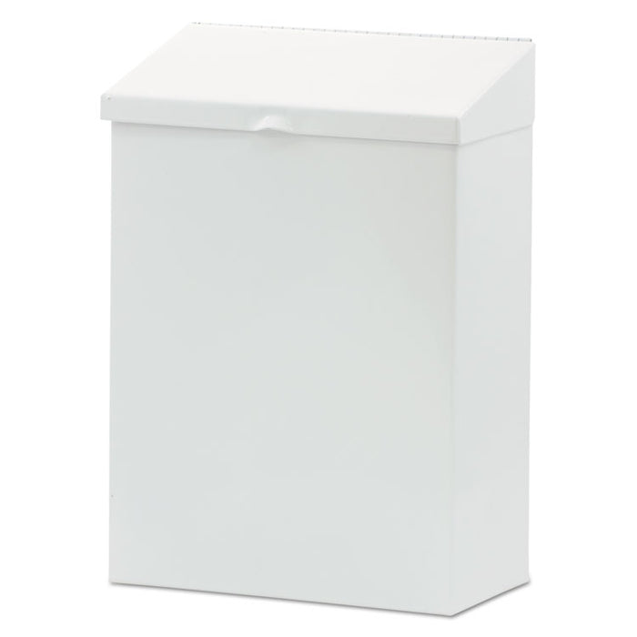 Feminine Hygiene Waste Receptacle, Metal, White