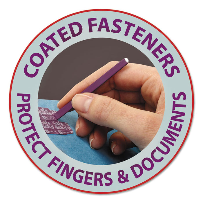 Six-Section Pressboard Top Tab Classification Folders with SafeSHIELD Fasteners, 2 Dividers, Legal Size, Blue, 10/Box