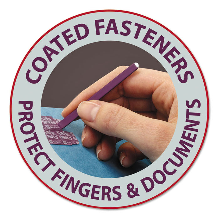 Eight-Section Pressboard Top Tab Classification Folders with SafeSHIELD Fasteners, 3 Dividers, Letter Size, Blue, 10/Box