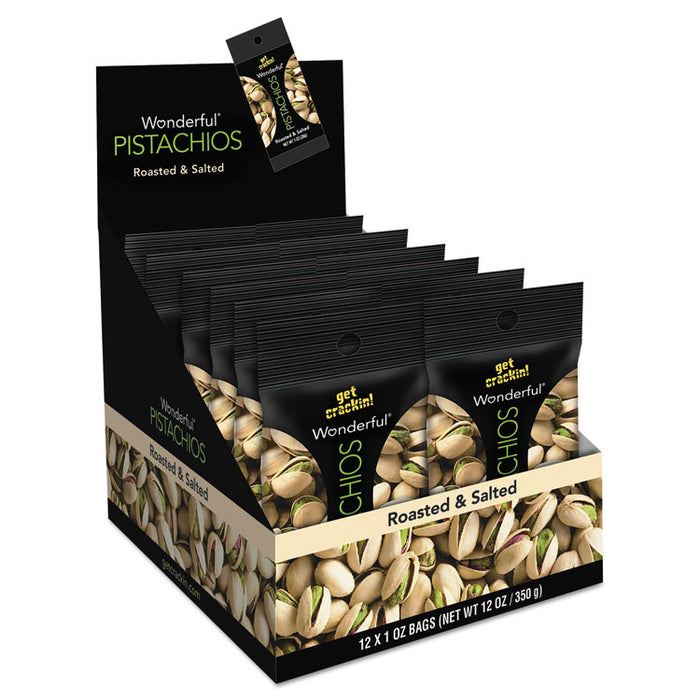Wonderful Pistachios, Salt and Pepper, 1.25 oz Pack, 12/Box