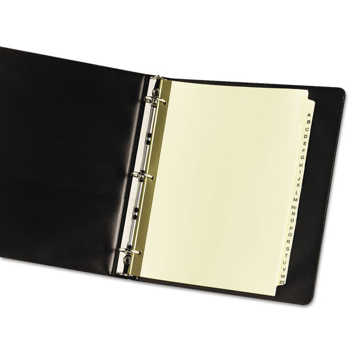 Preprinted Laminated Tab Dividers w/Gold Reinforced Binding Edge, 25-Tab, Letter