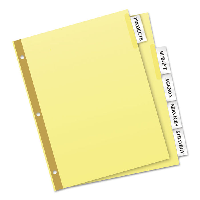 Insertable Big Tab Dividers, 5-Tab, Letter