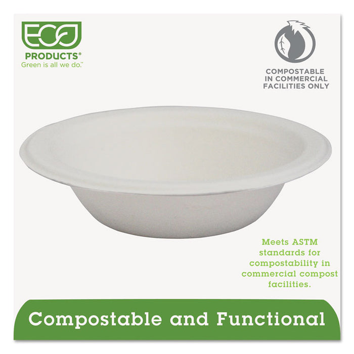 Renewable & Compostable Sugarcane Bowls - 12oz., 50/PK, 20 PK/CT