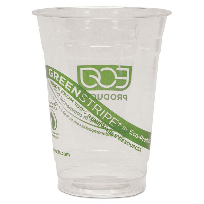 GreenStripe Renewable and Compostable Cold Cups, 16 oz, Clear, 50/Pack, 20 Packs/Carton