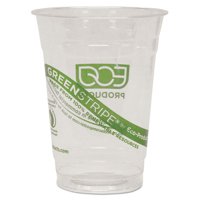 GreenStripe Renewable and Compostable Cold Cups, 16 oz, Clear, 50/Pack, 20 Packs/Carton