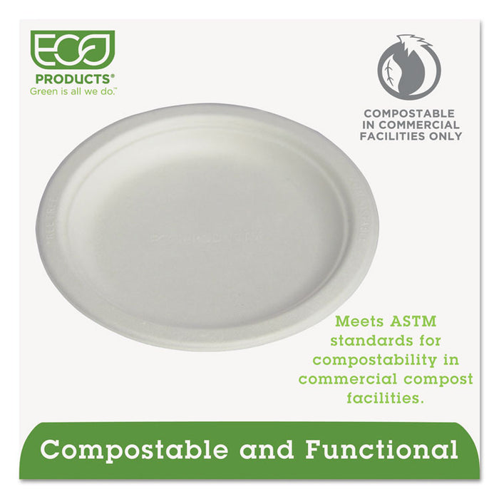 Renewable & Compostable Sugarcane Plates Convenience Pack, 6", 50/PK, 20 PK/CT