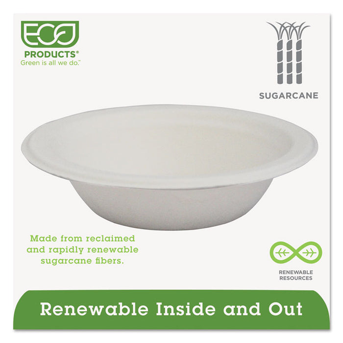 Renewable & Compostable Sugarcane Bowls - 12oz., 50/PK, 20 PK/CT