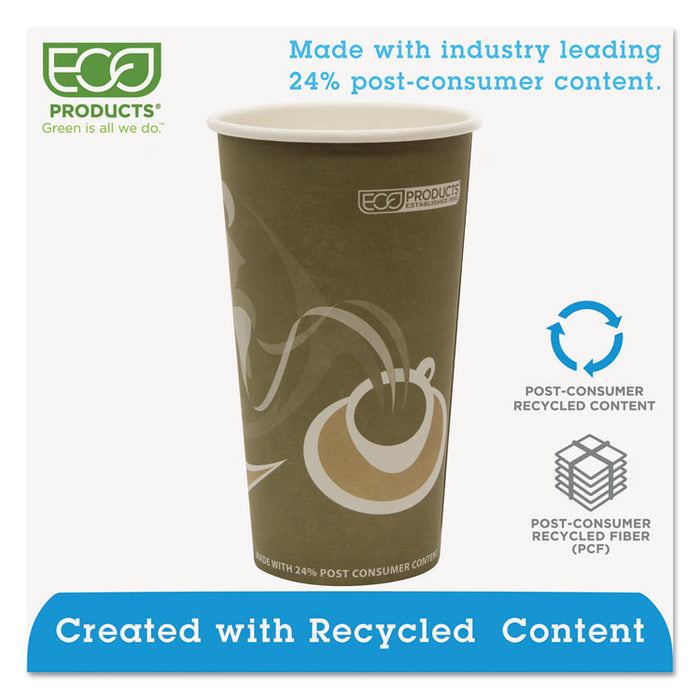 Evolution World 24% Recycled Content Hot Cups, 20 oz, 50/Pack, 20 Packs/Carton