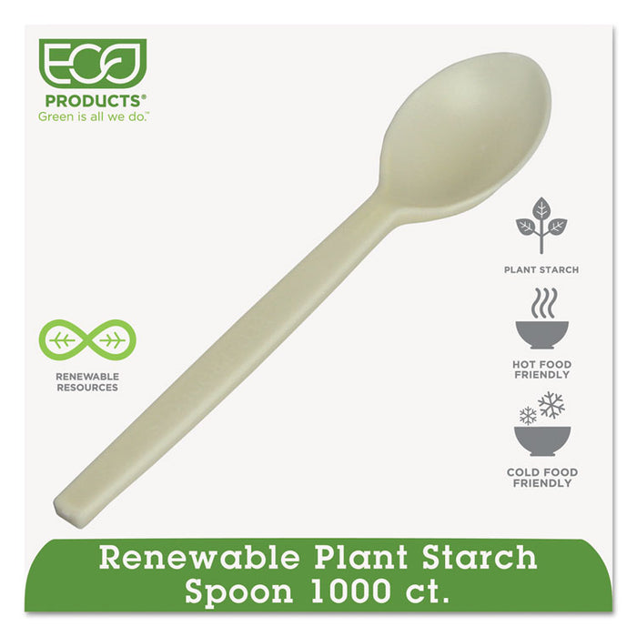 Plant Starch Spoon - 7", 50/Pack, 20 Pack/Carton