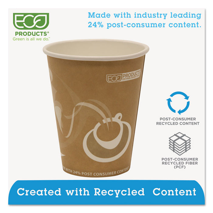 Evolution World 24% Recycled Content Hot Cups, 8 oz, 50/Pack, 20 Packs/Carton