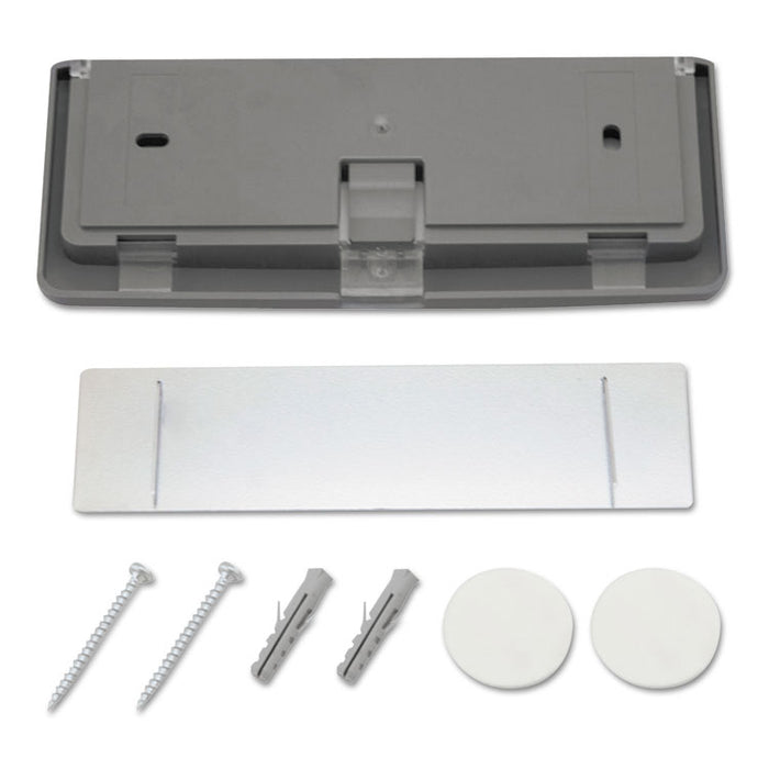 Click Sign Holder For Interior Walls, 6 3/4 x 5/8 x 5 1/8, Gray