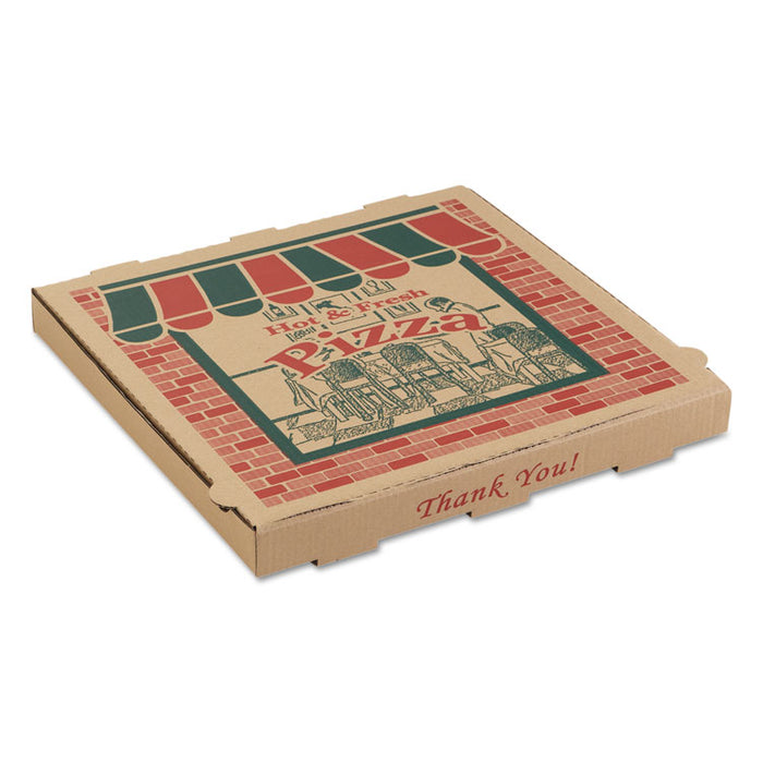 Corrugated Pizza Boxes, Kraft, 18 x 18, 50/Carton
