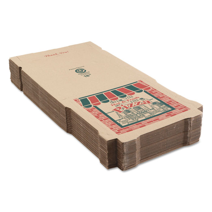 Corrugated Pizza Boxes, Kraft, 18 x 18, 50/Carton