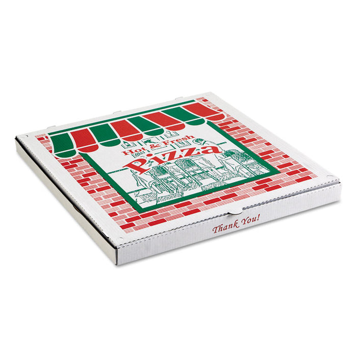 Corrugated Pizza Boxes, Brown/White, 28 x 28, 25/Carton
