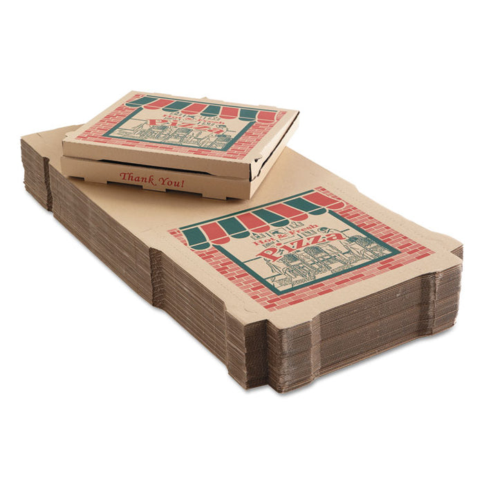 Corrugated Pizza Boxes, Kraft, 18 x 18, 50/Carton
