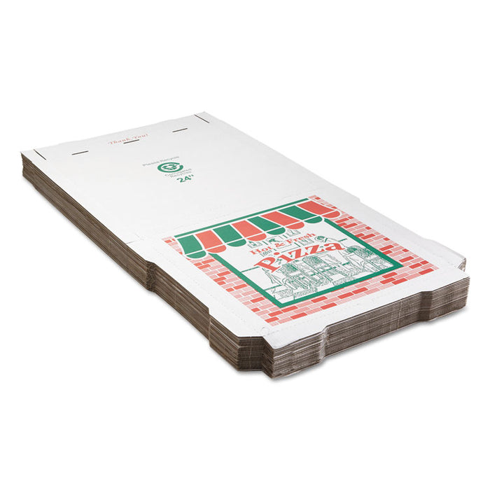 Corrugated Pizza Boxes, 24 x 24, White, 25/Carton