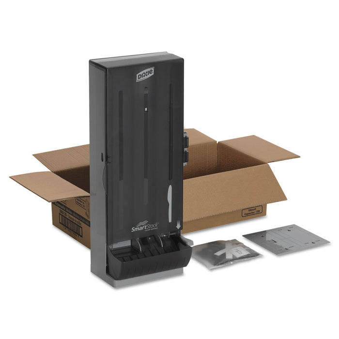 SmartStock Utensil Dispenser, Knives, 10 x 8.75 x 24.75, Translucent Gray