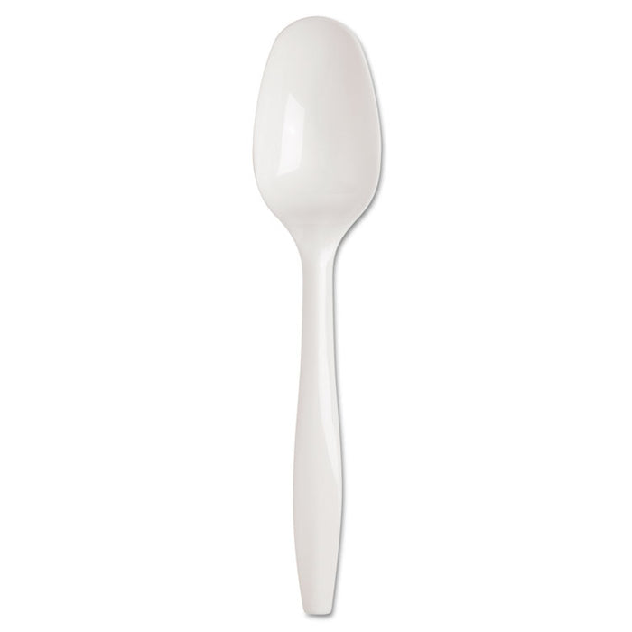 SmartStock Plastic Cutlery Refill, Teaspoon, 5.5", Series-B Mediumweight, White, 40/Pack, 24 Packs/Carton