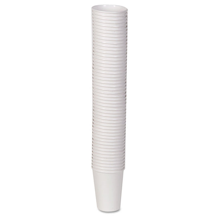 Paper Hot Cups, 12 oz, White, 50/Sleeve, 20 Sleeves/Carton