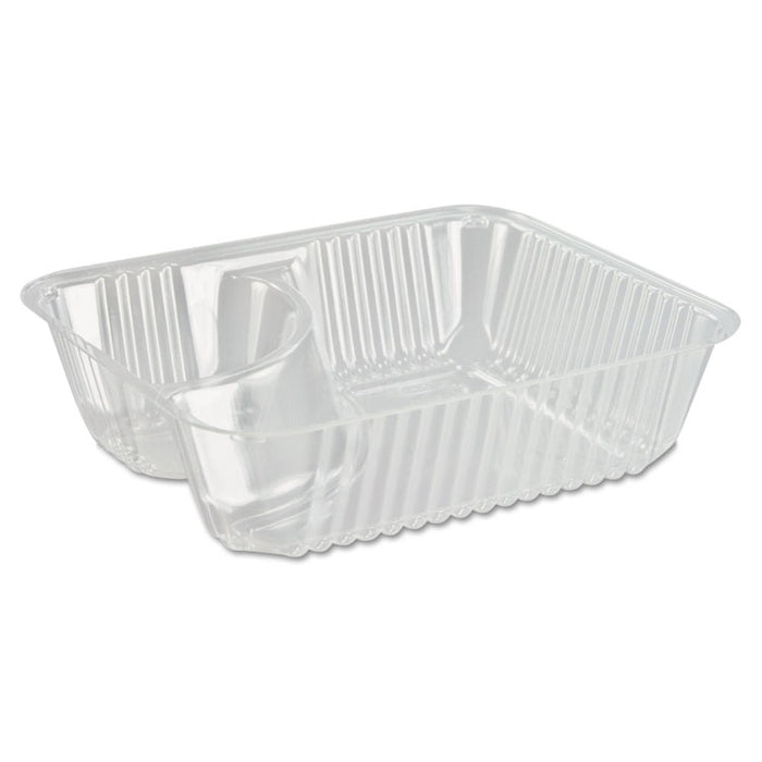 ClearPac Small Nacho Tray, 2-Compartments, Clear, 125/Bag