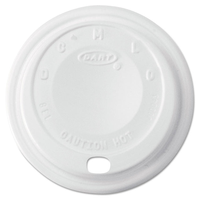 Cappuccino Dome Sipper Lids, Fits 8 oz to 10 oz Cups, White, 1,000/Carton