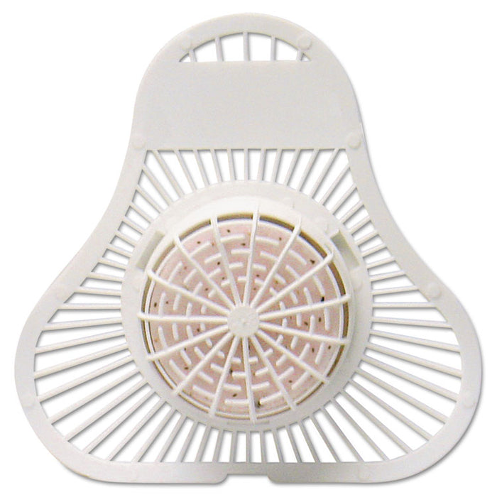 ParaZyme Urinal Screen w/Block, 30 Days, White, Springtime Fragrance, Dozen