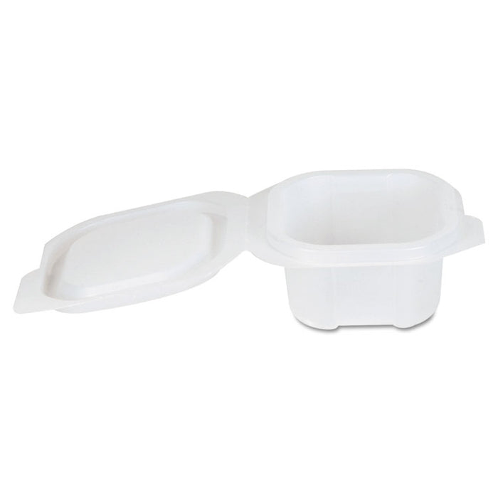 Liddles Portion Cups w/Attached Lids, 4 oz, Clear, Plastic, 900/Carton