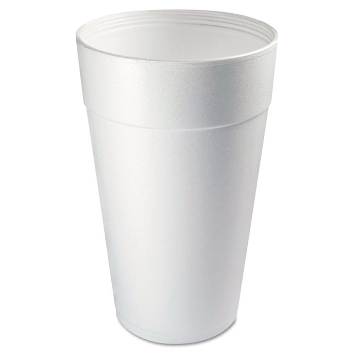 Foam Drink Cups, 44 oz., Hot/Cold, White, 20/Bag