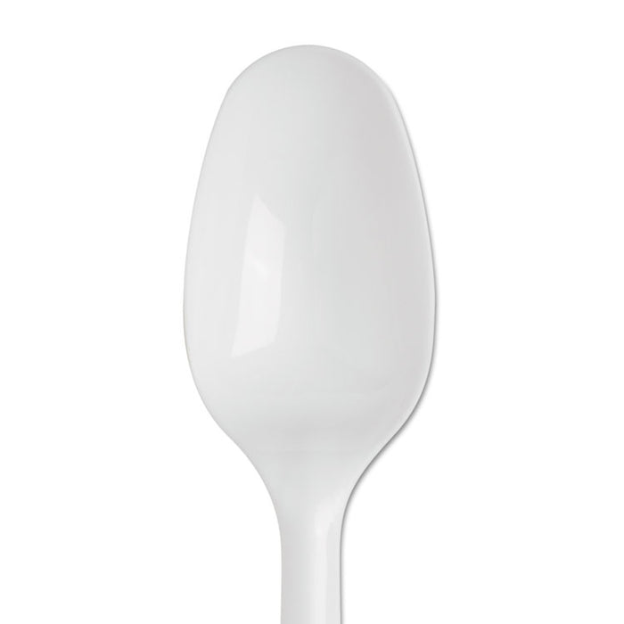 SmartStock Plastic Cutlery Refill, Teaspoon, 5.5", Series-B Mediumweight, White, 40/Pack, 24 Packs/Carton