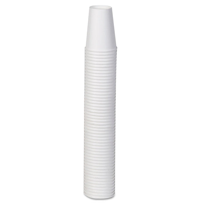 Paper Hot Cups, 12 oz, White, 50/Sleeve, 20 Sleeves/Carton