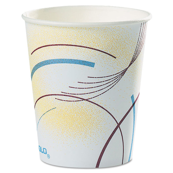 Paper Water Cups, Cold, 5 oz, Meridian Design, Multicolored, 100/Sleeve, 25 Sleeves/Carton