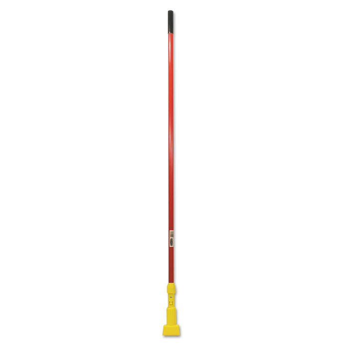 Gripper Fiberglass Mop Handle, 1" dia x 60", Red/Yellow