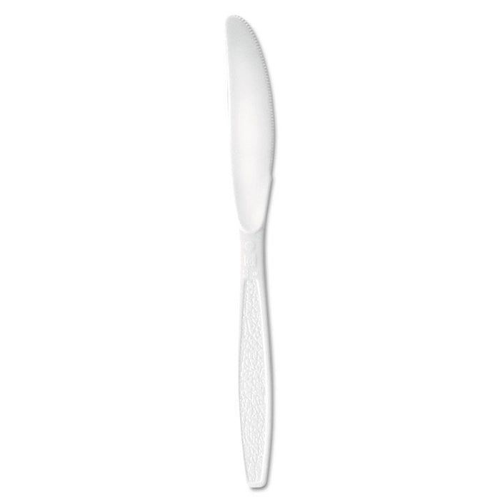 Extra-Heavy Polystyrene Knives, White, Guildware Design, Bulk, 1,000/Case