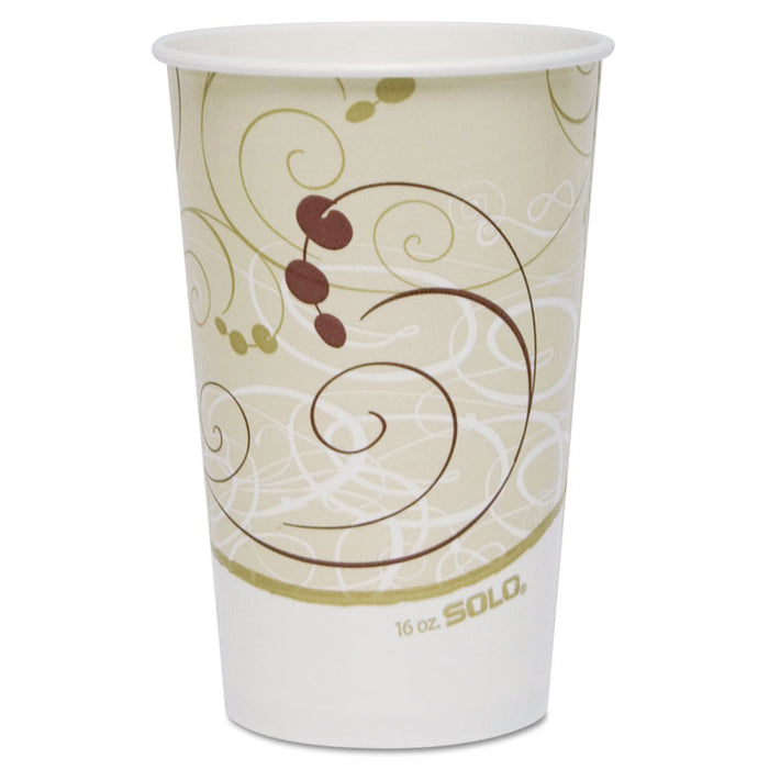 Symphony Paper Cold Cups, 16 oz,  White/Beige, 50/Sleeve, 20 Sleeves/Carton