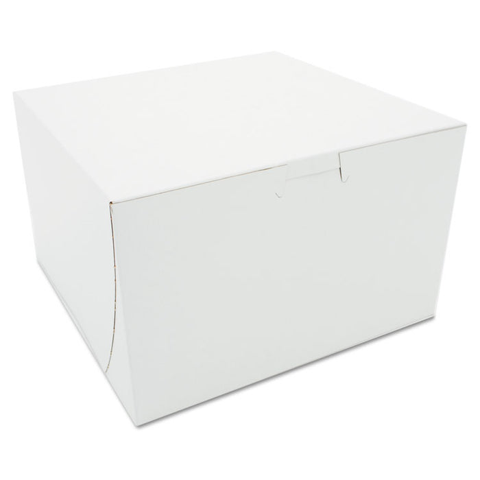 Tuck-Top Bakery Boxes, Paperboard, White, 8 x 8 x 5