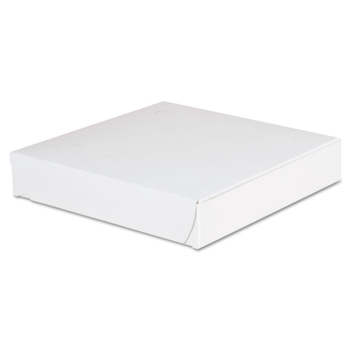 Lock-Corner Pizza Boxes, 8 x 8 x 1 1/2, White, 100/Carton