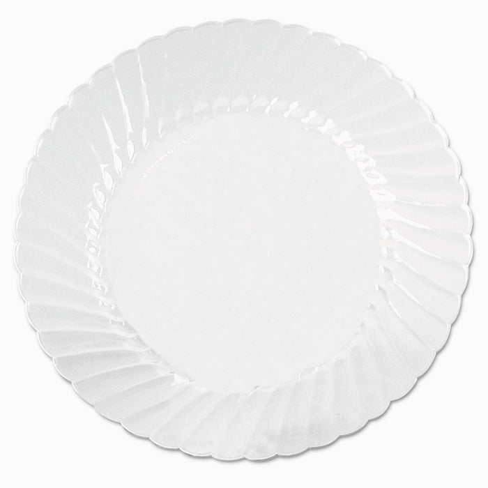 Classicware Plates, Plastic, 10.25" dia, Clear, 18/Bag, 8 Bags/Carton