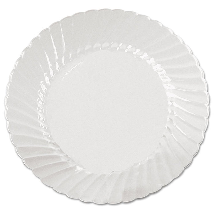 Classicware Plates, Plastic, 9" dia, Clear, 18/Bag, 10 Bags/Carton