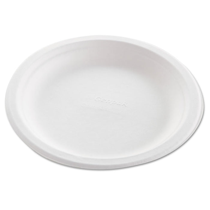 Harvest Fiber Dinnerware, Plate, 8 3/4" Diameter, Natural White, 50/Pack, 10/CT
