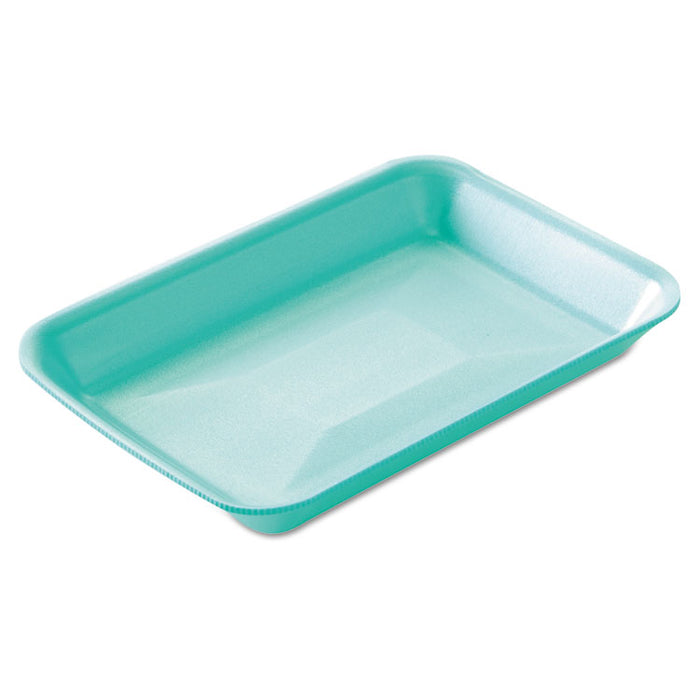 Supermarket Trays, Green, Foam, 8 1/4 x 1 x 5 3/4, 125/Bag, 4 Bags/Carton